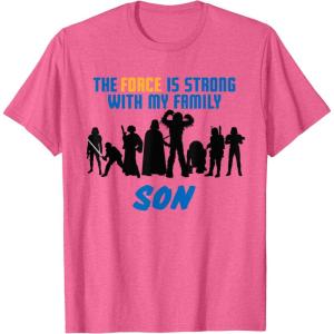 imageStar Wars The Force Matching Family SON TShirt TShirtPink Heather