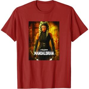 imageStar Wars The Mandalorian Season 2 Ahsoka Tano Poster TShirtCranberry Red