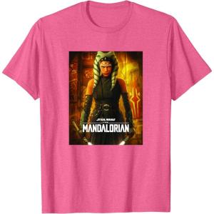 imageStar Wars The Mandalorian Season 2 Ahsoka Tano Poster TShirtPink Heather