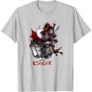 imageStar Wars Visions Collage Poster TShirtSilver Grey