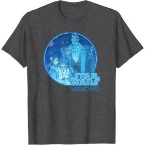 imageStar Wars Visions Group Shot Family Hologram TShirtDark Heather Grey