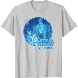 imageStar Wars Visions Group Shot Family Hologram TShirtSilver Grey