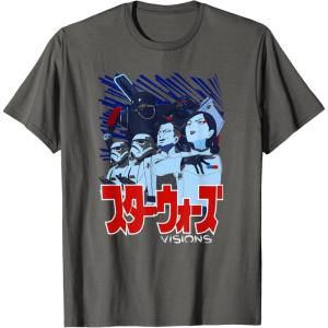 imageStar Wars Visions Imperial Soldiers Line Up Poster TShirtAsphalt Grey