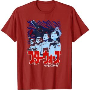 imageStar Wars Visions Imperial Soldiers Line Up Poster TShirtCranberry Red