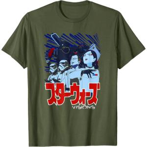 imageStar Wars Visions Imperial Soldiers Line Up Poster TShirtOlive Green