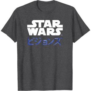 imageStar Wars Visions Kanji Logo TShirtDark Heather Grey