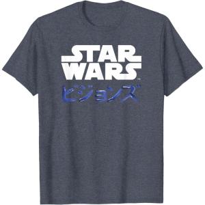 imageStar Wars Visions Kanji Logo TShirtHeather Blue