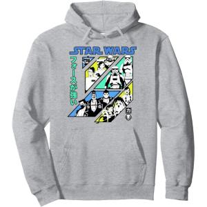 imageStar Wars Visions Kanji Slant Panels Pullover HoodieHeather Grey