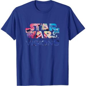 imageStar Wars Visions Logo TShirtRoyal Blue