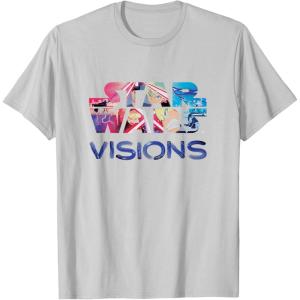 imageStar Wars Visions Logo TShirtSilver Grey