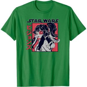 imageStar Wars Visions Lop Kanji Logo Portrait TShirtKelly Green