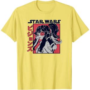 imageStar Wars Visions Lop Kanji Logo Portrait TShirtLemon Yellow