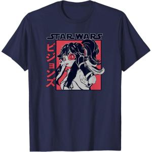 imageStar Wars Visions Lop Kanji Logo Portrait TShirtNavy Blue
