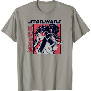 imageStar Wars Visions Lop Kanji Logo Portrait TShirtSlate Grey