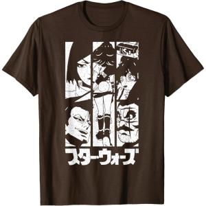 imageStar Wars Visions Lop ampamp Ocho Group Shot Panels TShirtBrown
