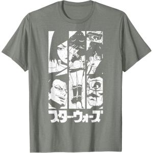 imageStar Wars Visions Lop ampamp Ocho Group Shot Panels TShirtOlive Heather