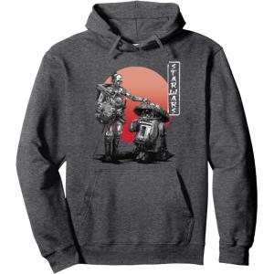 imageStar Wars Visions Samurai Droid Sunset Pullover HoodieDark Heather Grey