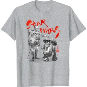 imageStar Wars Visions Samurai Droids TShirtHeather Grey