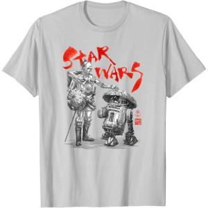 imageStar Wars Visions Samurai Droids TShirtSilver Grey