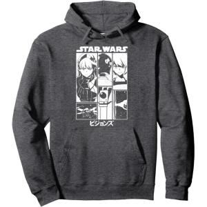 imageStar Wars Visions Simple Panel Poster Pullover HoodieDark Heather Grey