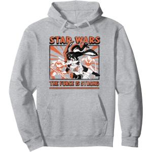 imageStar Wars Visions Strong Force Quote Pullover HoodieHeather Grey