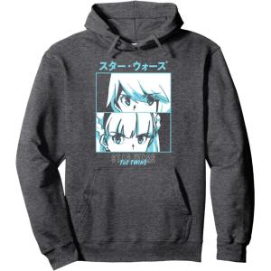 imageStar Wars Visions Twins Stacked Panels Pullover HoodieDark Heather Grey