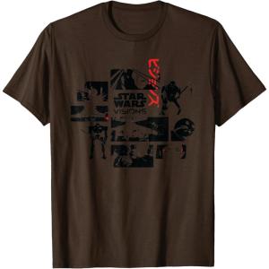 imageStar Wars Visions Volume 1 Episodes Japanese Anime Memories TShirtBrown