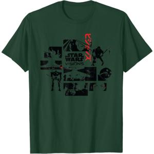imageStar Wars Visions Volume 1 Episodes Japanese Anime Memories TShirtDark Green