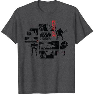 imageStar Wars Visions Volume 1 Episodes Japanese Anime Memories TShirtDark Heather Grey