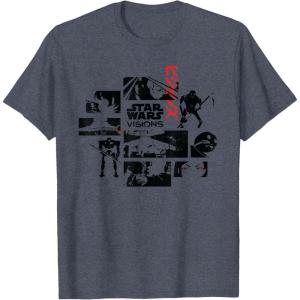 imageStar Wars Visions Volume 1 Episodes Japanese Anime Memories TShirtHeather Blue