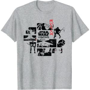 imageStar Wars Visions Volume 1 Episodes Japanese Anime Memories TShirtHeather Grey