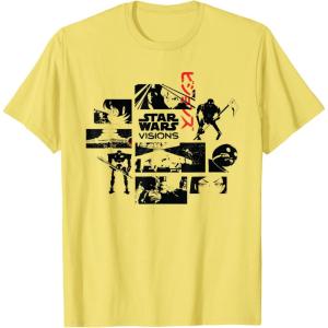 imageStar Wars Visions Volume 1 Episodes Japanese Anime Memories TShirtLemon Yellow