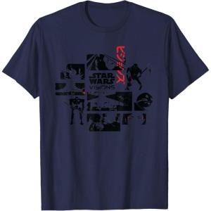 imageStar Wars Visions Volume 1 Episodes Japanese Anime Memories TShirtNavy Blue