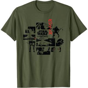 imageStar Wars Visions Volume 1 Episodes Japanese Anime Memories TShirtOlive Green