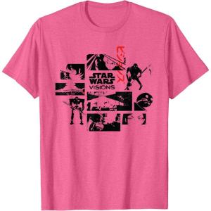 imageStar Wars Visions Volume 1 Episodes Japanese Anime Memories TShirtPink Heather