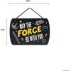 imageDisney Star Wars The Mandalorian Baby Yoda Force is Strong With This Little One Hanging Wood Wall Decor  Grogu The ChildBlackGold