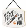 imageDisney Star Wars The Mandalorian Baby Yoda Force is Strong With This Little One Hanging Wood Wall Decor  Grogu The ChildCreamBlack
