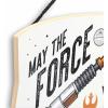 imageDisney Star Wars The Mandalorian Baby Yoda Force is Strong With This Little One Hanging Wood Wall Decor  Grogu The ChildCreamBlack