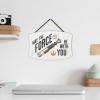 imageDisney Star Wars The Mandalorian Baby Yoda Force is Strong With This Little One Hanging Wood Wall Decor  Grogu The ChildCreamBlack