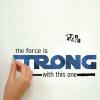 imageRoomMates Star Wars Classic May The Force Peel and Stick Wall Decals by RoomMates RMK3011SCS 35quot x 9quotForce is Strong