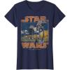 imageStar Wars ATAT Walkers Vintage TShirtNavy Blue