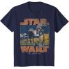 imageStar Wars ATAT Walkers Vintage TShirtNavy Blue