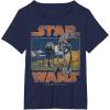 imageStar Wars ATAT Walkers Vintage TShirtNavy Blue