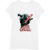 imageStar Wars Darth Vader with Lightsaber Block Print Style TShirtWhite
