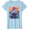 imageStar Wars Illustrated Rey with Lightsaber TShirtBaby Blue