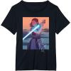 imageStar Wars Illustrated Rey with Lightsaber TShirtBlack