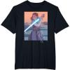 imageStar Wars Illustrated Rey with Lightsaber TShirtBlack
