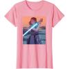 imageStar Wars Illustrated Rey with Lightsaber TShirtPink