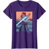 imageStar Wars Illustrated Rey with Lightsaber TShirtPurple