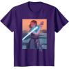 imageStar Wars Illustrated Rey with Lightsaber TShirtPurple